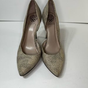 Vince Camuto Pink Gray Suede Pumps 8.5